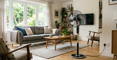Cuánto consume un ventilador de pie comparado con uno de techo
